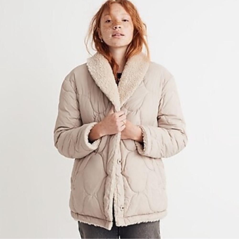 Madewell Reversible Quilted Faux-Shearling Jacket